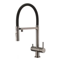 Clearwater Bellatrix Water Filter & Kitchen Mixer Tap Gun Metal