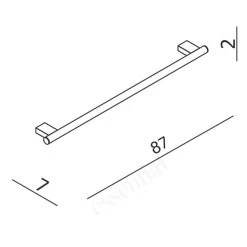 Essentials Urban Single Towel Rail 800mm -Bathroom Promotion essential ea28001b 2