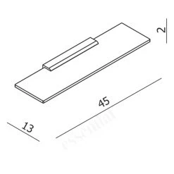Essentials Urban Glass Shelf Without Rail 450mm -Bathroom Promotion essential ea28051b 2