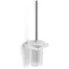 Essentials Urban Square Toilet Brush Holder With Glass & Brush -Bathroom Promotion essential ea31025