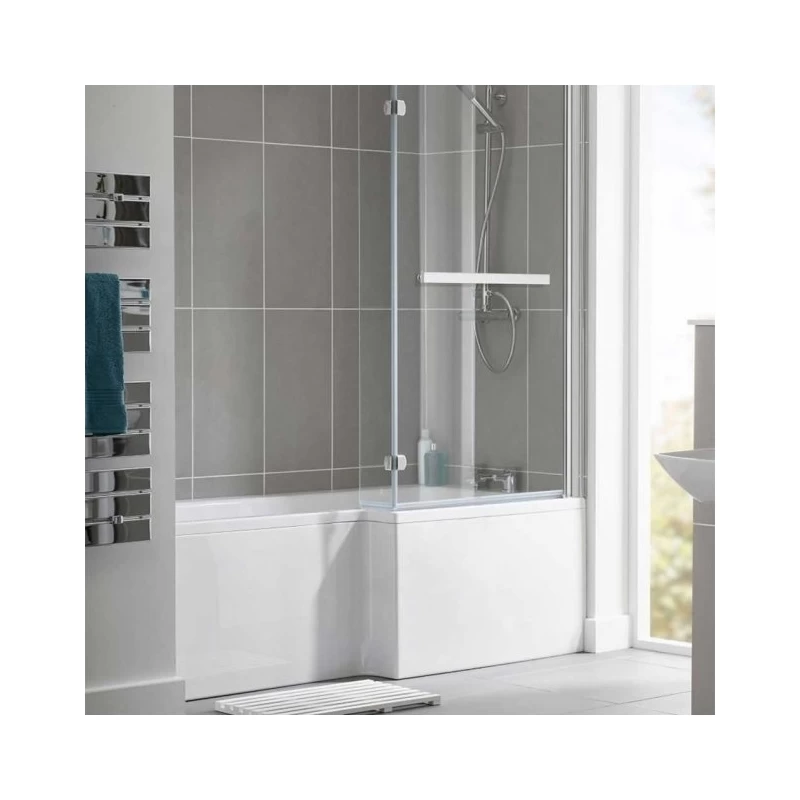 Essential Kensington 1700x850mm L Shape Shower Bath Pack Right 3 Essential Kensington 1700x850mm L Shape Shower Bath Pack Right