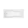 Essential Newham 1700x750mm Straight Shower Bath -Bathroom Promotion essential eb551