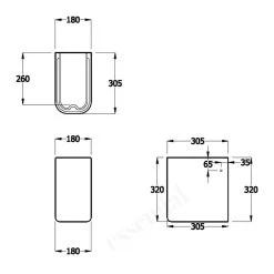 Essential Lily Semi Pedestal Only White -Bathroom Promotion essential ec1010 2