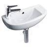 Essential Lily Handrinse Basin Only Left 450mm 1 Tap Hole White -Bathroom Promotion essential ec1012