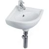Essential Lily Corner Basin Only 440mm 1 Tap Hole White -Bathroom Promotion essential ec1013