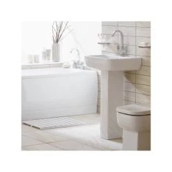Essential Orchid Pedestal Basin Only 520mm 1 Tap Hole White -Bathroom Promotion essential ec3001 2
