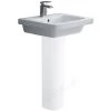 Essential Ivy Pedestal Basin Only 550mm 1 Tap Hole White -Bathroom Promotion essential ec7003