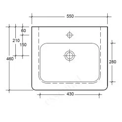 Essential Ivy Pedestal Basin Only 550mm 1 Tap Hole White 5 Essential Ivy Pedestal Basin Only 550mm 1 Tap Hole White -Bathroom Promotion essential ec7003 2