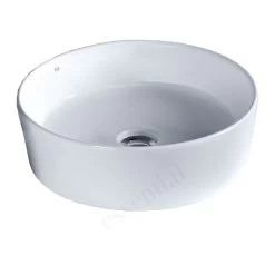 Essential Lavender Round Vessel Basin 420mm 0 Tap Hole White