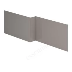 Essential Nevada MDF L Showerbath Front Panel 1700mm Cashmere
