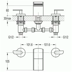 Flova Liberty Triple Towel Bar Chrome -Bathroom Promotion flova ca3hbasn 2