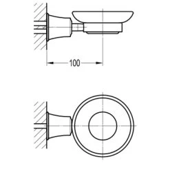 Flova Liberty Glass Soap Dish Bronze -Bathroom Promotion flova li8987 orb 2
