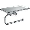 Flova Liberty Toilet Roll Holder With Shelf Chrome -Bathroom Promotion flova li8989