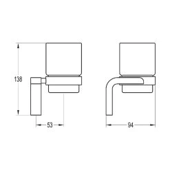 Flova Lynn Single Glass Tumbler Holder -Bathroom Promotion flova ly8930 2