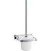 Flova Sofija Toilet Brush With Steel Handle & Glass Holder -Bathroom Promotion flova so8923
