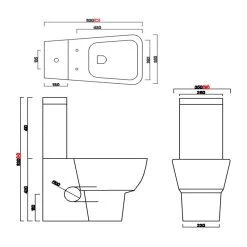 Frontline Cubix Flush-To-Wall Toilet With Soft-Close Seat -Bathroom Promotion frontline biqr3pan biqr3cist biqr3seat 3