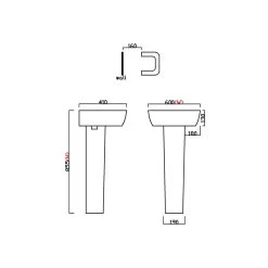 Frontline Aquaceramica Italia Cubix Pedestal -Bathroom Promotion frontline biqr3ped 2