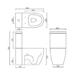 Frontline Emme Flush-To-Wall Toilet With Soft-Close Seat -Bathroom Promotion frontline biqr5pan biqr5cist biqr5seat 3