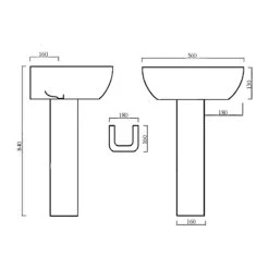 Frontline Aquaceramica Italia Emme Pedestal -Bathroom Promotion frontline biqr5ped 2