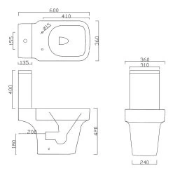 Frontline Aquaceramica Italia Medici Flush To Wall WC Pan -Bathroom Promotion frontline biqr6pansp 2