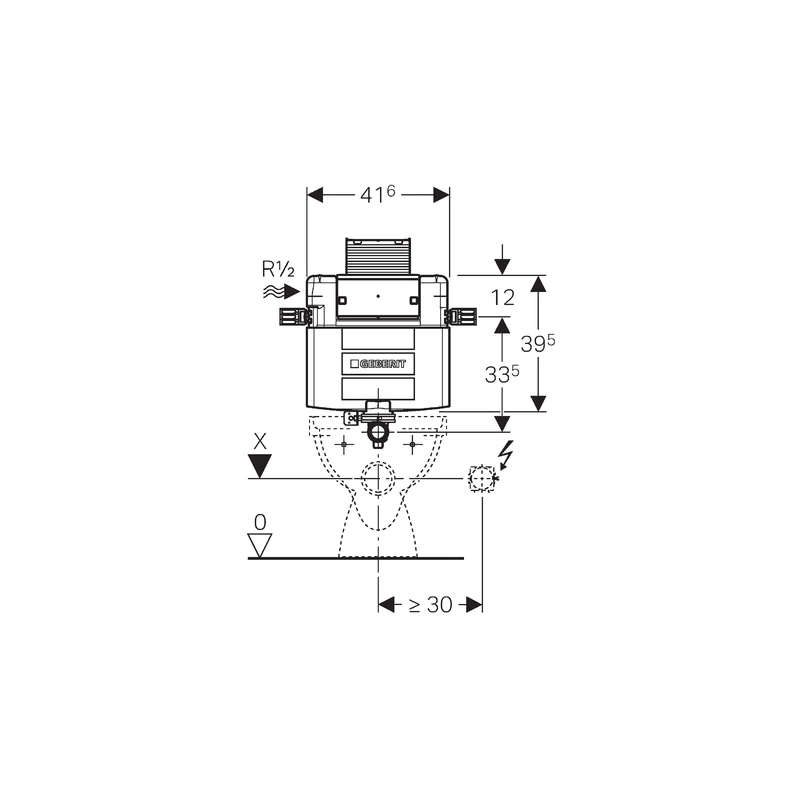 Geberit Omega Concealed Cistern 12cm, Height 82cm 4 Geberit Omega Concealed Cistern 12cm, Height 82cm - Image 2