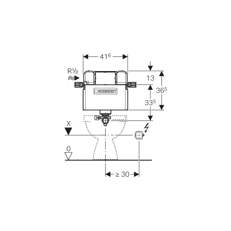 Geberit Kappa Concealed Cistern 15cm, Height 82cm 4 Geberit Kappa Concealed Cistern 15cm, Height 82cm - Image 2