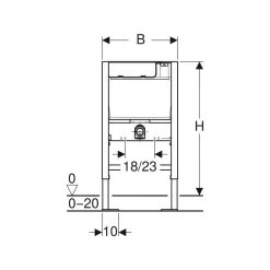 Geberit Duofix Frame With Low-Height Furniture Cistern 79cm -Bathroom Promotion geberit 111207002 3