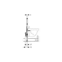 Geberit Duofix Frame For Bidet, H82 -Bathroom Promotion geberit 111543001 3