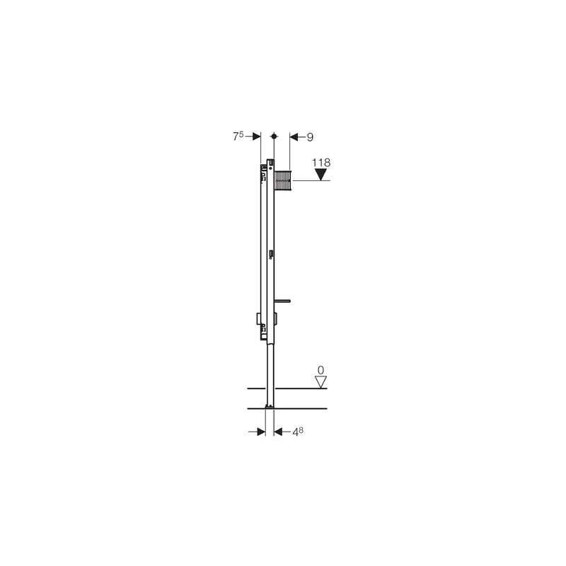 Geberit Duofix Frame For Urinal, H130, For Mains Water Supply 5 Geberit Duofix Frame For Urinal, H130, For Mains Water Supply - Image 3
