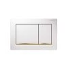 Geberit Omega30 Flush Plate White & Gold -Bathroom Promotion geberit 115080kk1