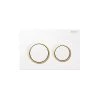 Geberit Omega20 Flush Plate White & Gold -Bathroom Promotion geberit 115085kk1