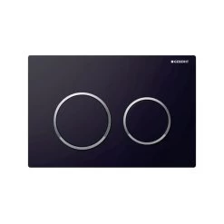 Geberit Kappa21 Dual Flush Plate Black/Gloss Chrome