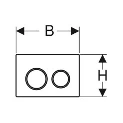 Geberit Kappa21 Dual Flush Plate Black/Gloss Chrome -Bathroom Promotion geberit 115240km1 3
