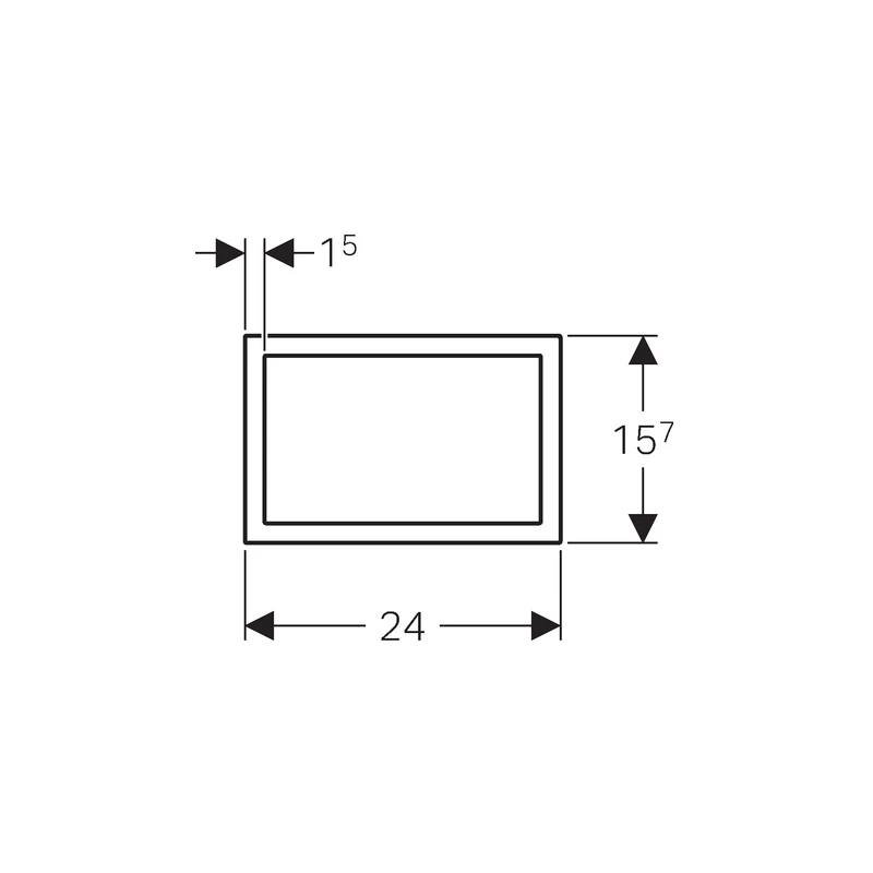 Geberit Sigma60 Cover Frame Brushed Chrome 4 Geberit Sigma60 Cover Frame Brushed Chrome - Image 2