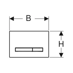 Geberit Sigma50 Metal Dual Flush Plate Chrome/Concrete -Bathroom Promotion geberit 115788jv2 3