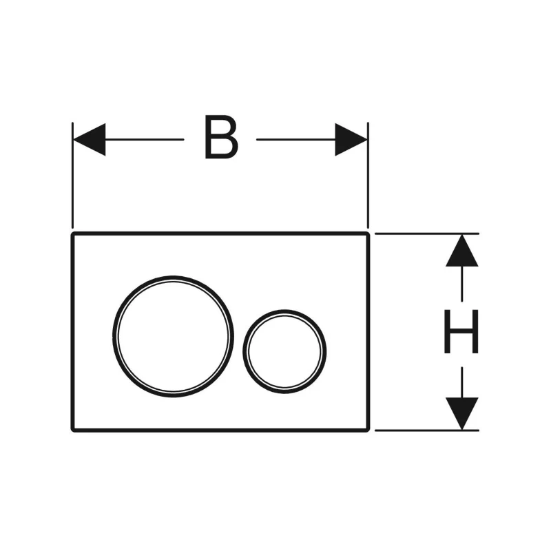 Geberit Sigma 20 Dual Flush Plate White/Matt White 5 Geberit Sigma 20 Dual Flush Plate White/Matt White - Image 3