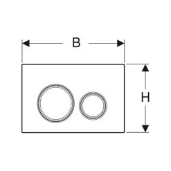Geberit Sigma21 Metal Dual Flush Plate Chrome/Black Walnut -Bathroom Promotion geberit 115884jx1 3