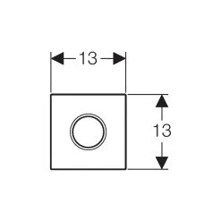 Geberit Urinal Flush Control Battery Sigma01, Gloss Chrome -Bathroom Promotion geberit 116031215 2