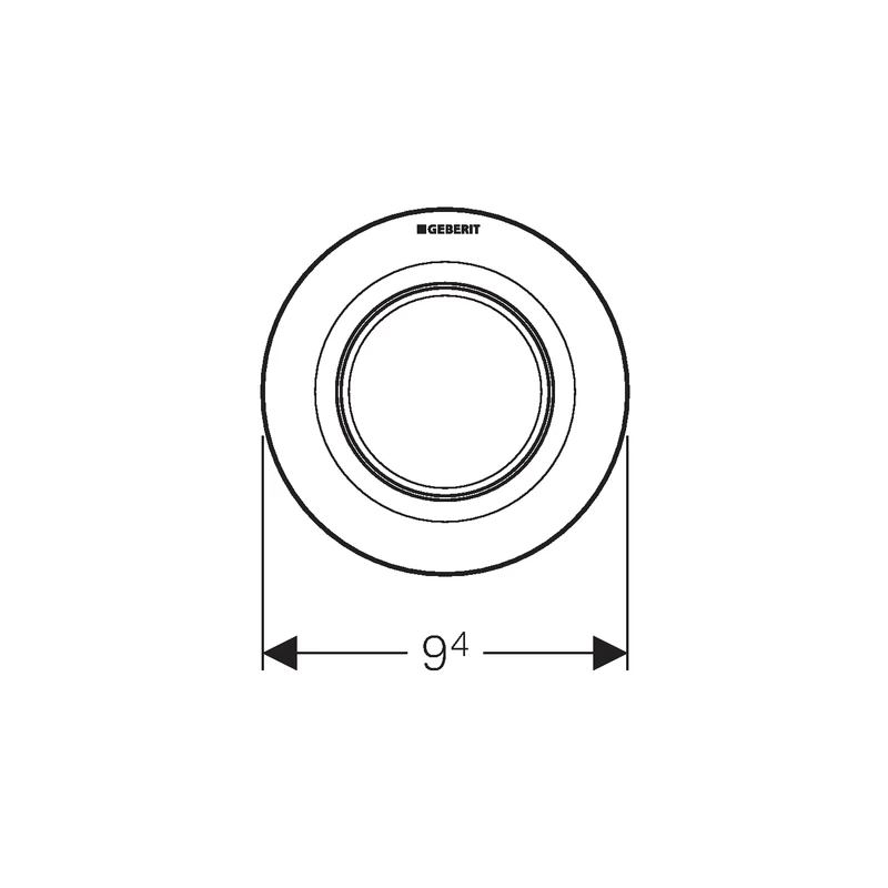 Geberit Single Flush Button Gloss Chrome Type 01 For Cistern 8cm 4 Geberit Single Flush Button Gloss Chrome Type 01 For Cistern 8cm - Image 2