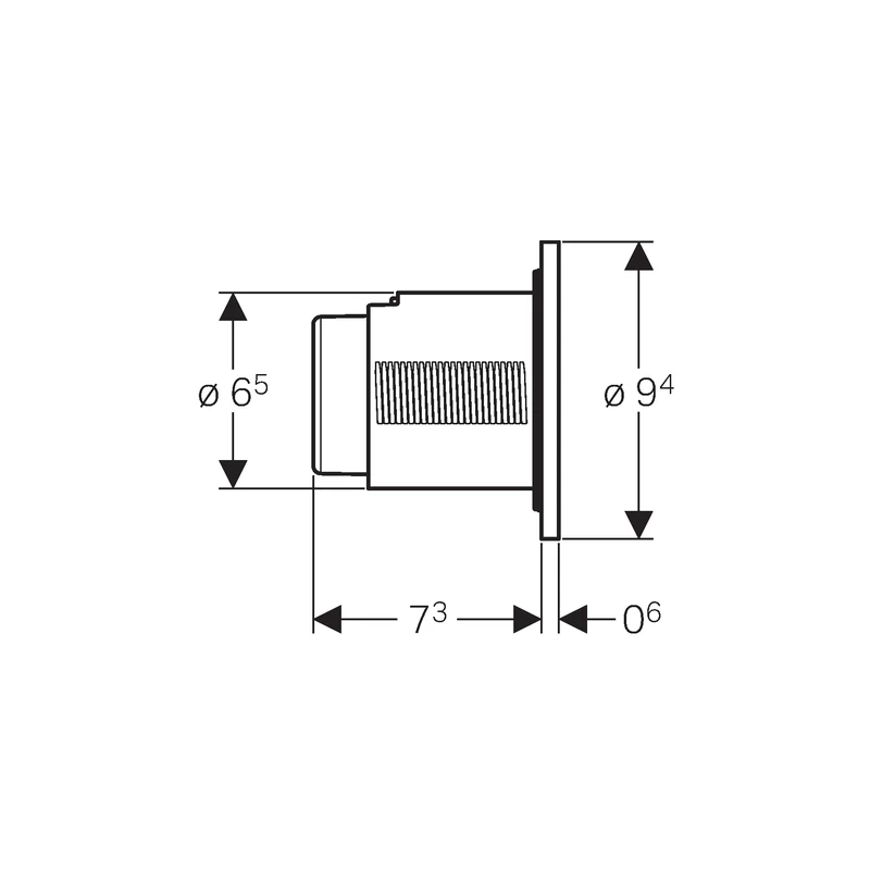 Geberit Single Flush Button Gloss Chrome Type 01 For Cistern 8cm 5 Geberit Single Flush Button Gloss Chrome Type 01 For Cistern 8cm - Image 3
