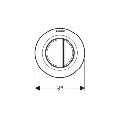 Geberit Dual Flush Button White Alpine Type 01 For Cistern 8cm -Bathroom Promotion geberit 116043111 2