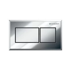 Geberit Plastic Dual Flush Plate Square Gloss/Matt Chrome