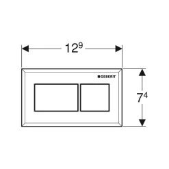 Geberit Plastic Dual Flush Plate Square Gloss/Matt Chrome -Bathroom Promotion geberit 116051ka1 3