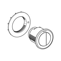 Geberit Remote Pneumatic Flush Actuation Type 10 For Furniture -Bathroom Promotion geberit 116057sn1 2