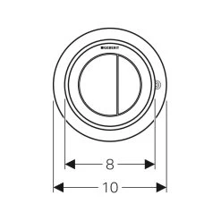 Geberit Remote Pneumatic Flush Actuation Type 10 For Furniture -Bathroom Promotion geberit 116057sn1 3