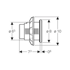Geberit Remote Pneumatic Flush Actuation Type 10 For Furniture -Bathroom Promotion geberit 116057sn1 4