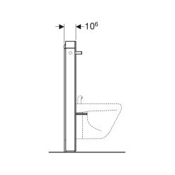 Geberit Monolith For Bidet 101cm & Rail Lava Glass/Black Chrome -Bathroom Promotion geberit 131030jk5 4