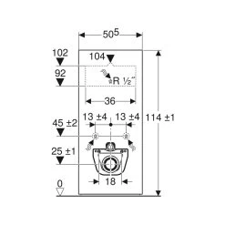 Geberit Monolith For Wall-Hung WC 114cm Stoneware/Black Chrome 8 Geberit Monolith For Wall-Hung WC 114cm Stoneware/Black Chrome -Bathroom Promotion geberit 131031005 3