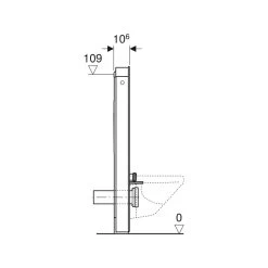 Geberit Monolith For Wall-Hung WC 114cm Stoneware/Black Chrome 9 Geberit Monolith For Wall-Hung WC 114cm Stoneware/Black Chrome -Bathroom Promotion geberit 131031005 4