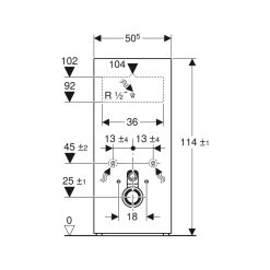 Geberit Monolith For Wall-Hung WC 114cm Black Glass/Black Chrome -Bathroom Promotion geberit 131031sj6 4
